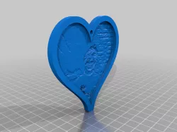 Princess Diana hanging heart lithophane