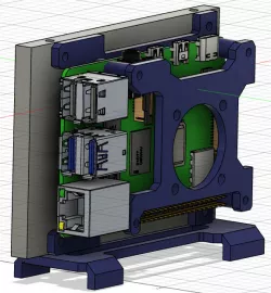 Raspberry Pi 4 stand / case for SSD