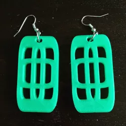 Rounded Square Earrings