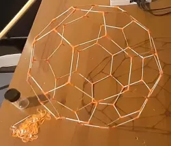 Toothpick/match C60 fullerene/truncated icosahedron connectors