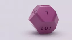 Truncated Octahedron Binary Dice