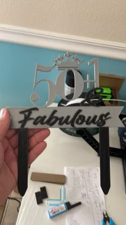 50 + 1 & Fabulous Cake Topper