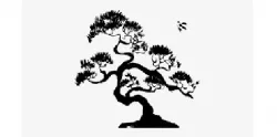 Airbrush stencil stencile Bonsai tree 02