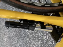 Bike pump frame clip - straight mount (not offset)