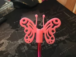 Butterfly pencil topper