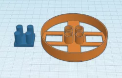 Button shaped cookie cutter