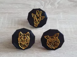 Cabinet Knobs - Wolf, Owl, Giraffe