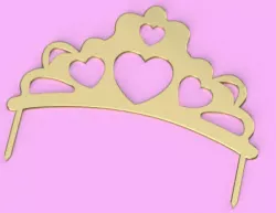 Cake Topper Tiara de corazones