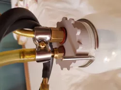 Cap for brake fluid bleeder jar