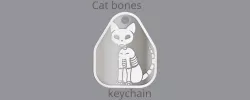 Cat bones keychain
