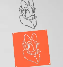 Disney characters stencil - Daisy