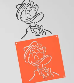Disney characters stencil - Gladstone Gander