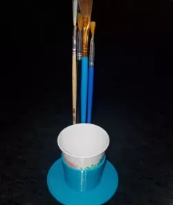 Dixie Cup Paintbrush and Water Holder