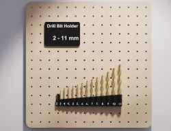 Drill bit holder for pegboards