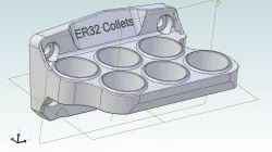 ER32 Collet Rack for 3034-Lite T-Slot Rail.