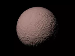Europa with approximate topography scaled one in twenty million