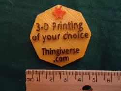 Gift Token For 3D Printing