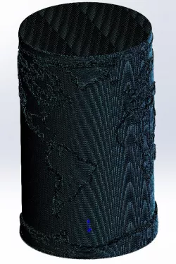 Globe 3D Textured Vase