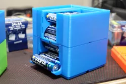 Gridfinity magnet stackable battery dispenser