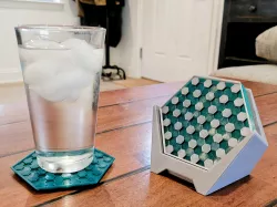 Hex pattern coaster