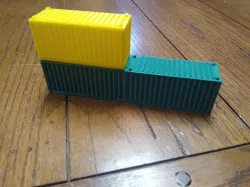 HO scale stackable storage containers