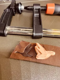 Leather stamp - Duck