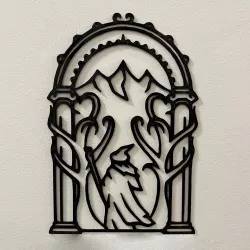 LOTR Doors of Durin w Gandalf Wall Art Decor