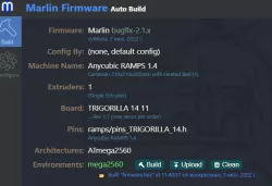 Marlin 2.1.*-bugfix firmware for AnyCubic i3 Mega/Mega  S with ТМС2208/2225+DRV8825E0+BMG+MBL.
