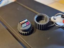 MicroSD card holder keychain