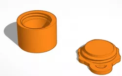 Mini Keychain Container with Screw-on Lid