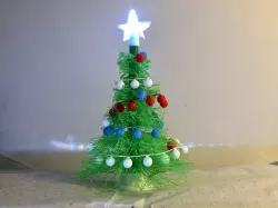 Mini LED Christmas Tree Ornament (Entirely 3D-Printable!)