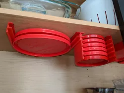 Modular Lid Storage System for Pyrex Storage Containers