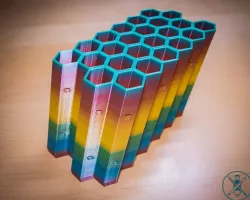 Modular Vertical Honeycomb Copic Marker Stand
