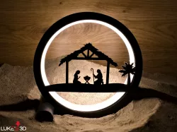 Nativity Scene Ring Light Art