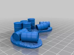 Oil Drum Barricades for 28mm Gaming
