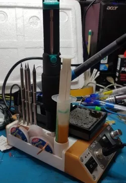 OSS TEAM T12-X soldering station with tilted panel and more