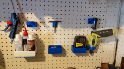 Pegboard Bin 80mmx50mm. Ryobi Screwdriver Holder. Ryobi Battery Holder