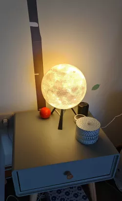 Remix of Moon Lamp Light base for E14 Sockets