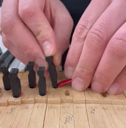 Rhodes Piano Mortise Sizing Cauls (Key Bushing Plugs)