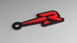 Rocket Lab Keyring - Logo Contoured (Raised)