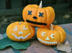 Small Jack-o'-Lantern Face Pieces