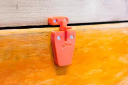Spring latch sliding door bolt lock: rubber band, metal spring, 3D printed spring