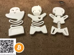 Springy Trick Or Treat Toys (Ghost, Zombie, and Skeleton)