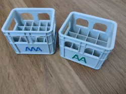 Stackable & labeled beer crate for batteries