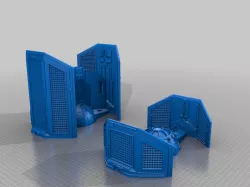 Star Wars TIE Advanced split 2 parts
