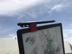 Stylus (wacom) holder clip for Boox Note tablet