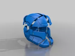 SW Republic Commando Helmet Split Print Ready