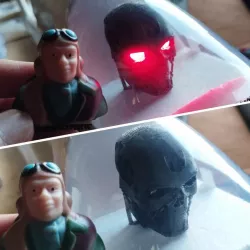 Terminator head as RC pilot (with LEDs)