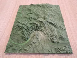Topographic 3D Map - Danube Bend (Dunakanyar)