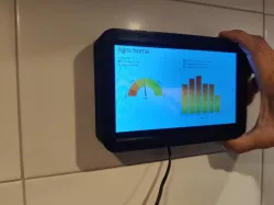 Touch screen case with mounted Raspberry pi